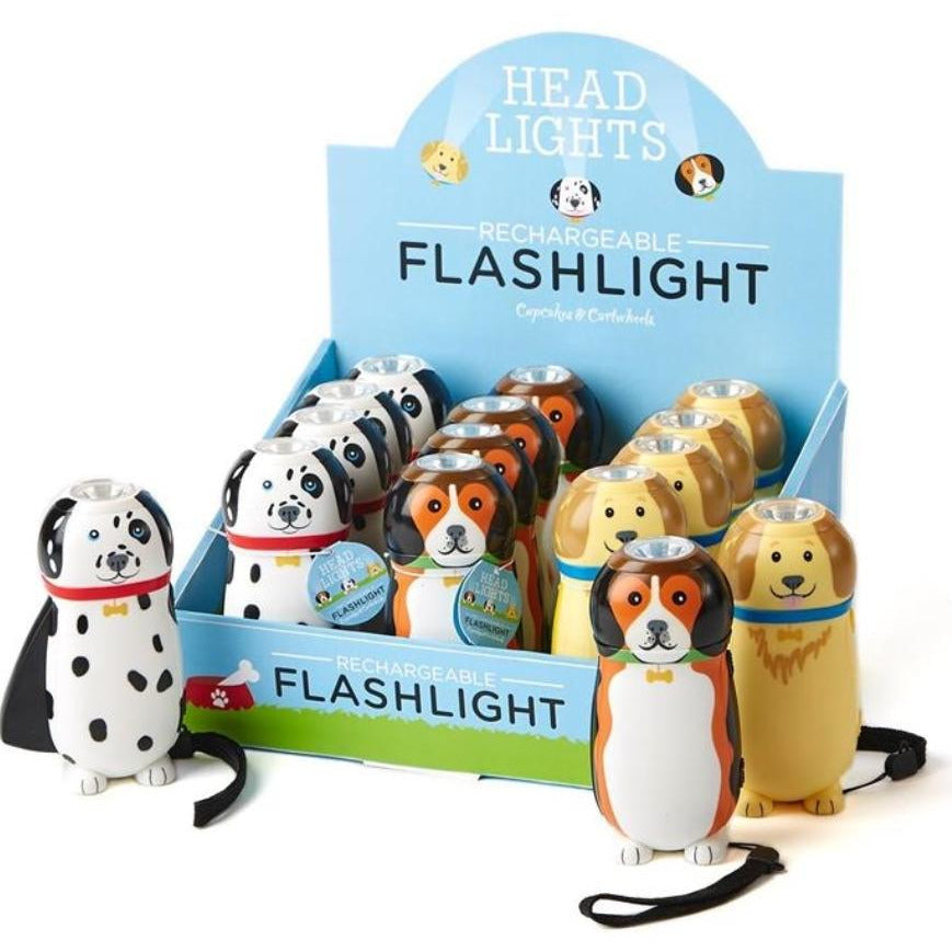 Rechargeable Dog Flashlight -- Choice of Design - BFF Here