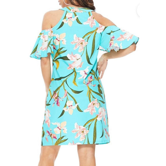 Zoe Cold Shoulder Dress - BFF Here