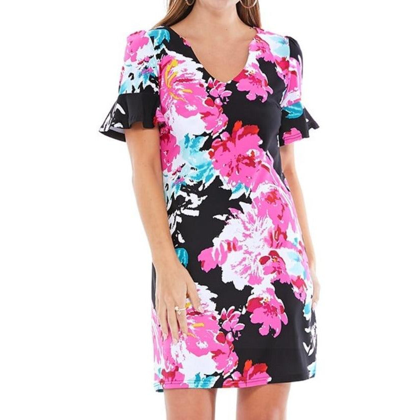 Brynn Ruffle Sleeve Dress -- Choice of Size - BFF Here