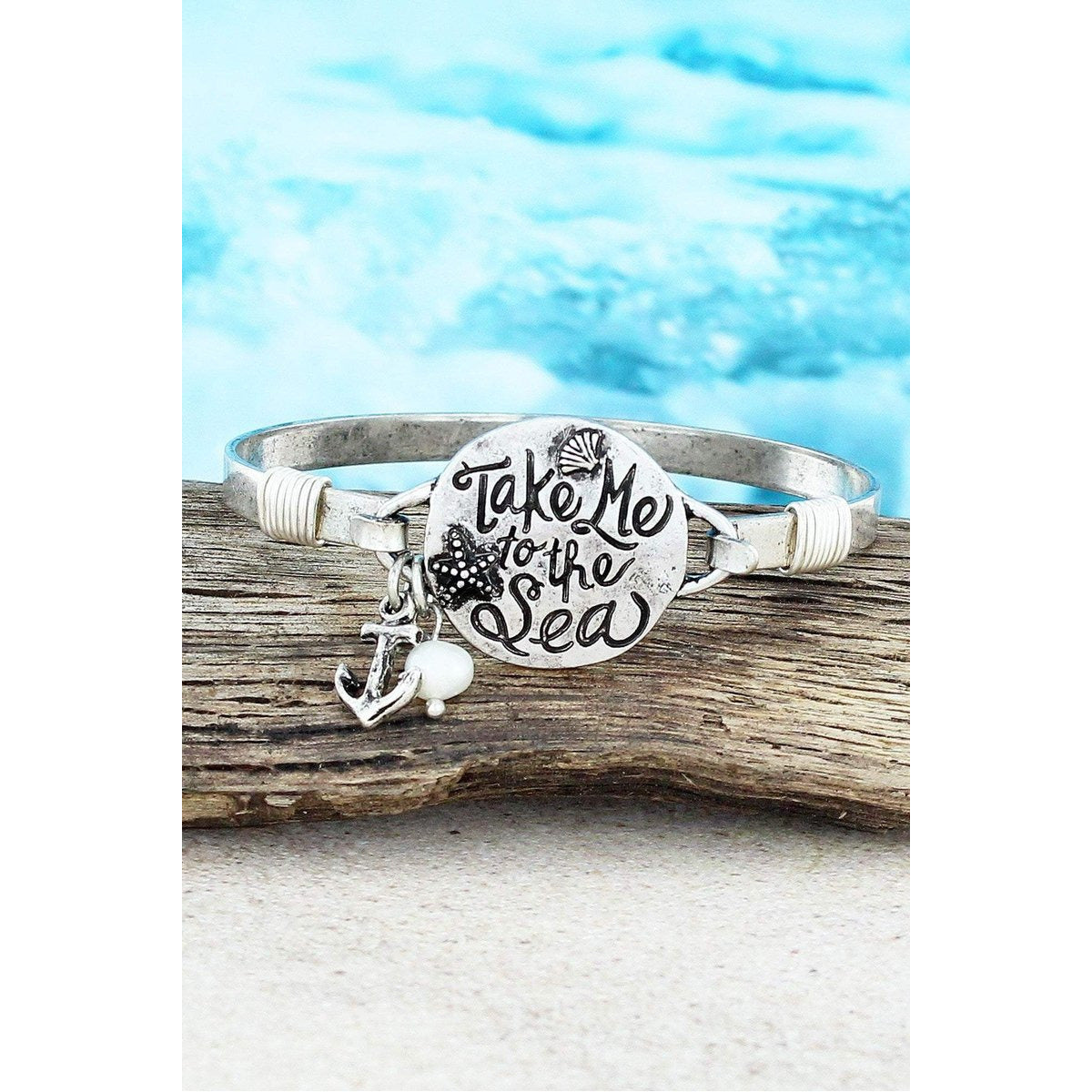 Take Me to the Sea Bracelet -- Burnished Silvertone ' - BFF Here