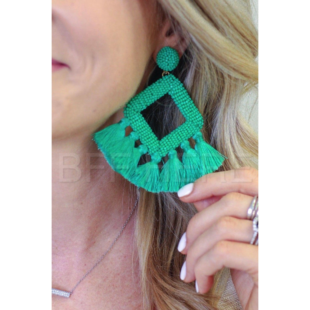 Ellie Fringe Drop Earrings - BFF Here