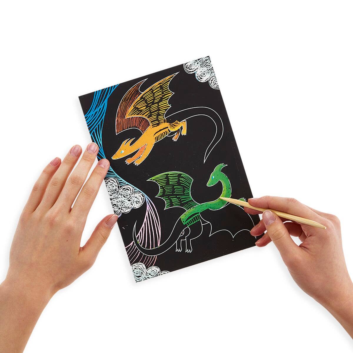 Scratch & Scribble Art Kit -- Fantastic Dragons - BFF Here