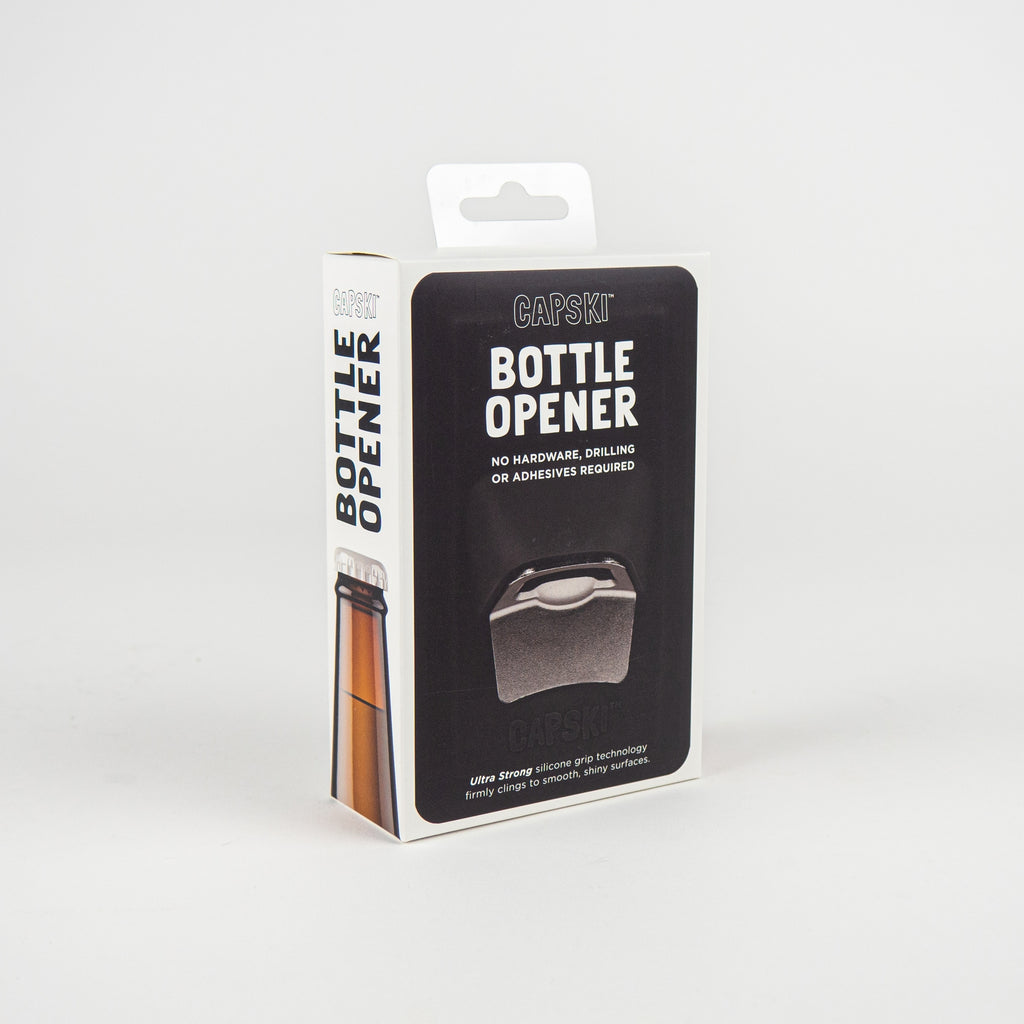 Capski™ Wall Mount Bottle Opener -- Black - BFF Here