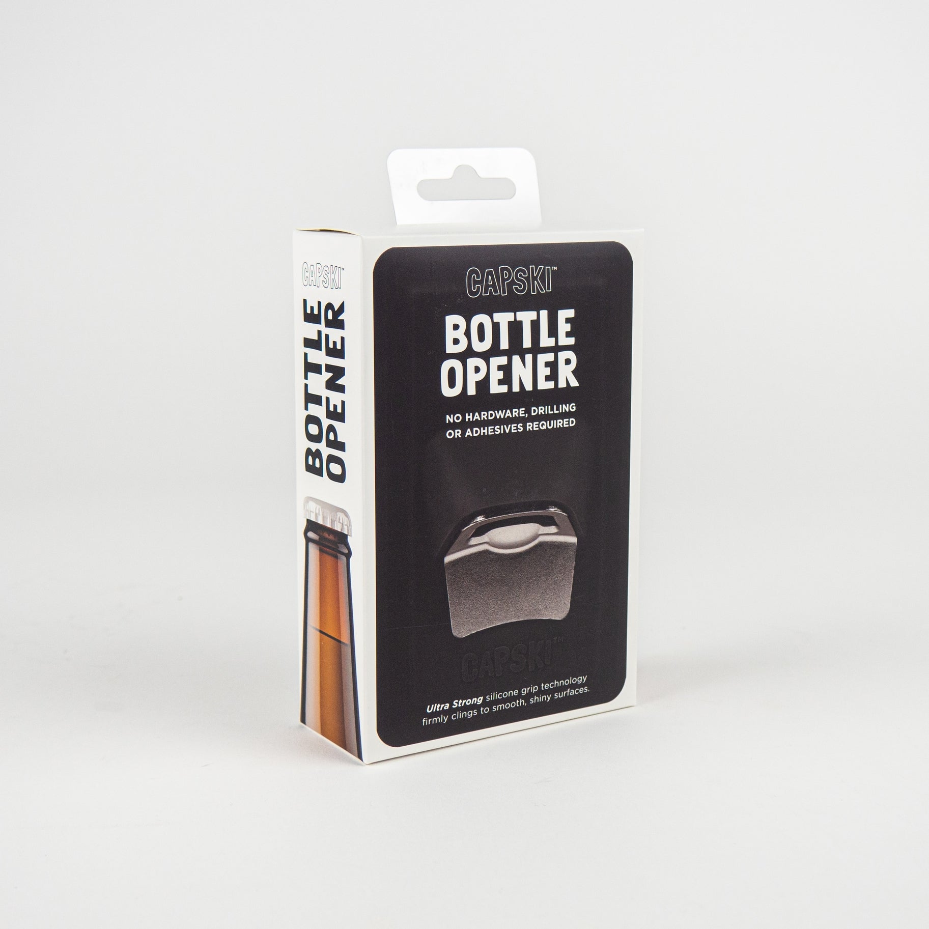 Capski™ Wall Mount Bottle Opener -- Black - BFF Here