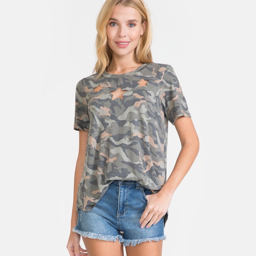 Taylor Camo Star Top - BFF Here