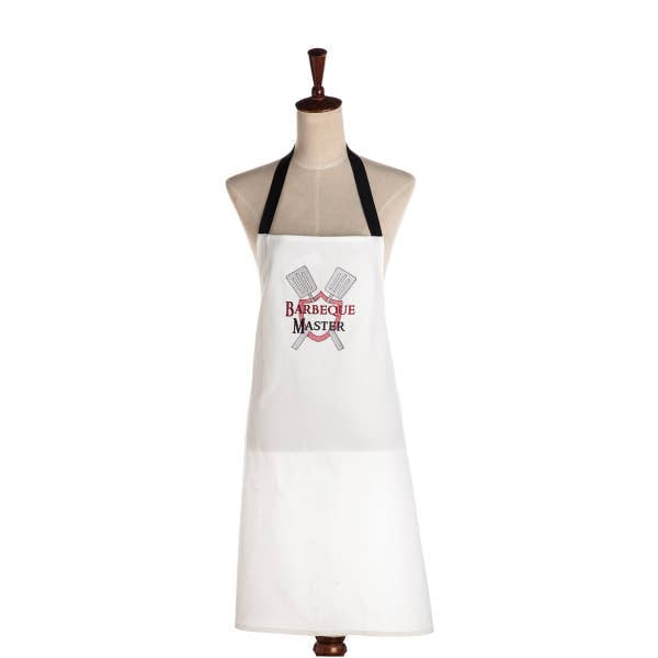 BBQ Master Embroidered Cotton Apron - BFF Here