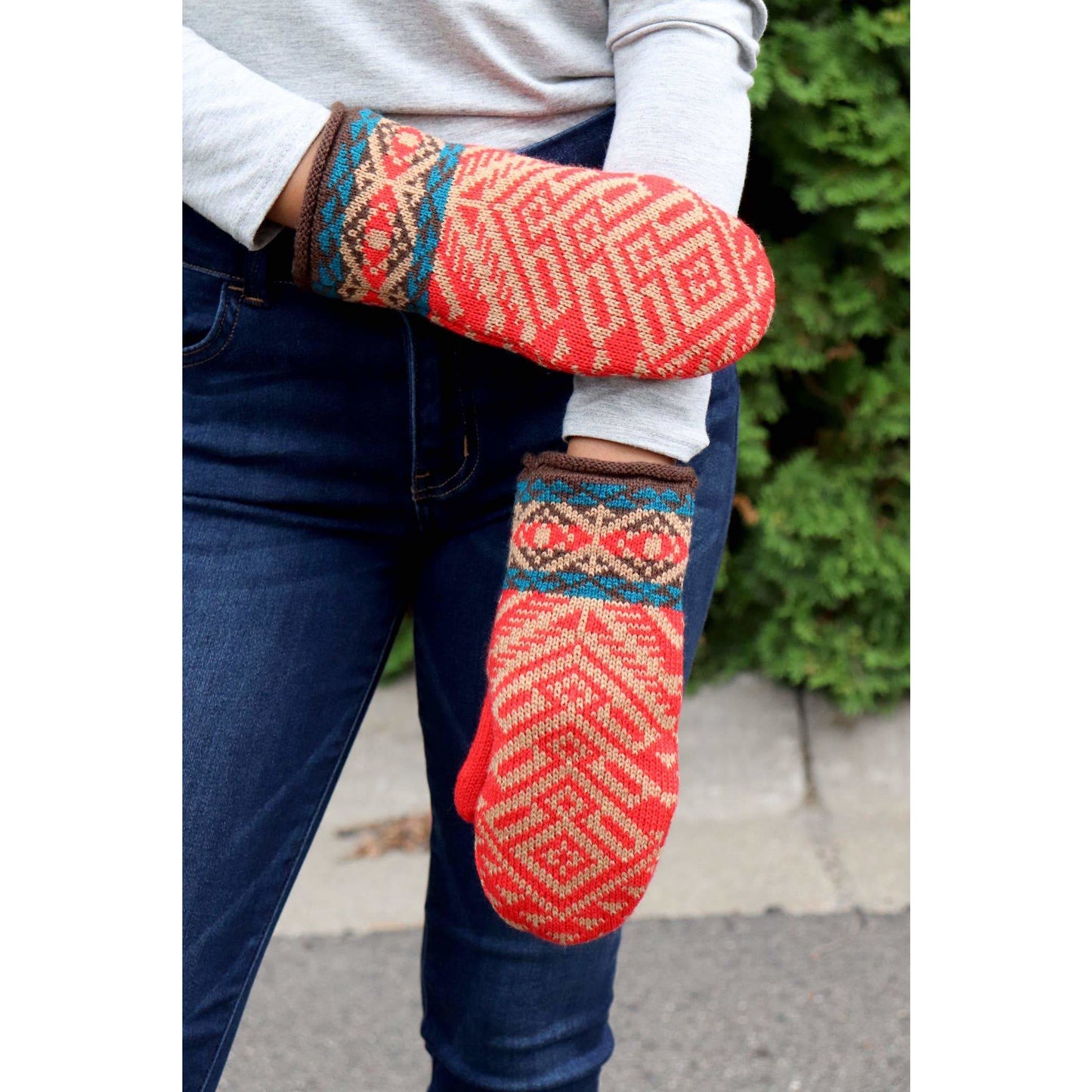 Aztec Multi Mittens - BFF Here