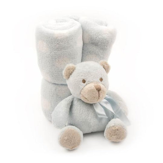 Blue Bear Plush Blanket - BFF Here