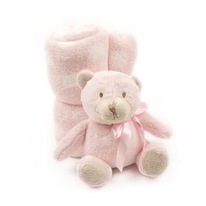 Pink Bear  Plush Blanket - BFF Here