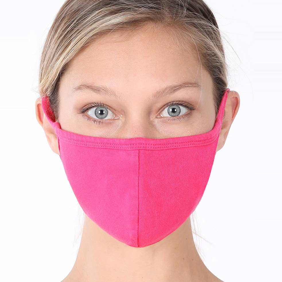 Hot Pink Face Mask - Adult - BFF Here