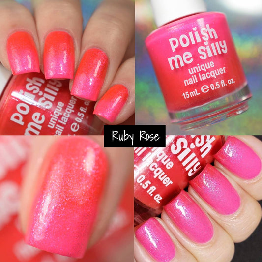 Ruby Rose -- Neon POP Thermal Color Nail Polish - BFF Here