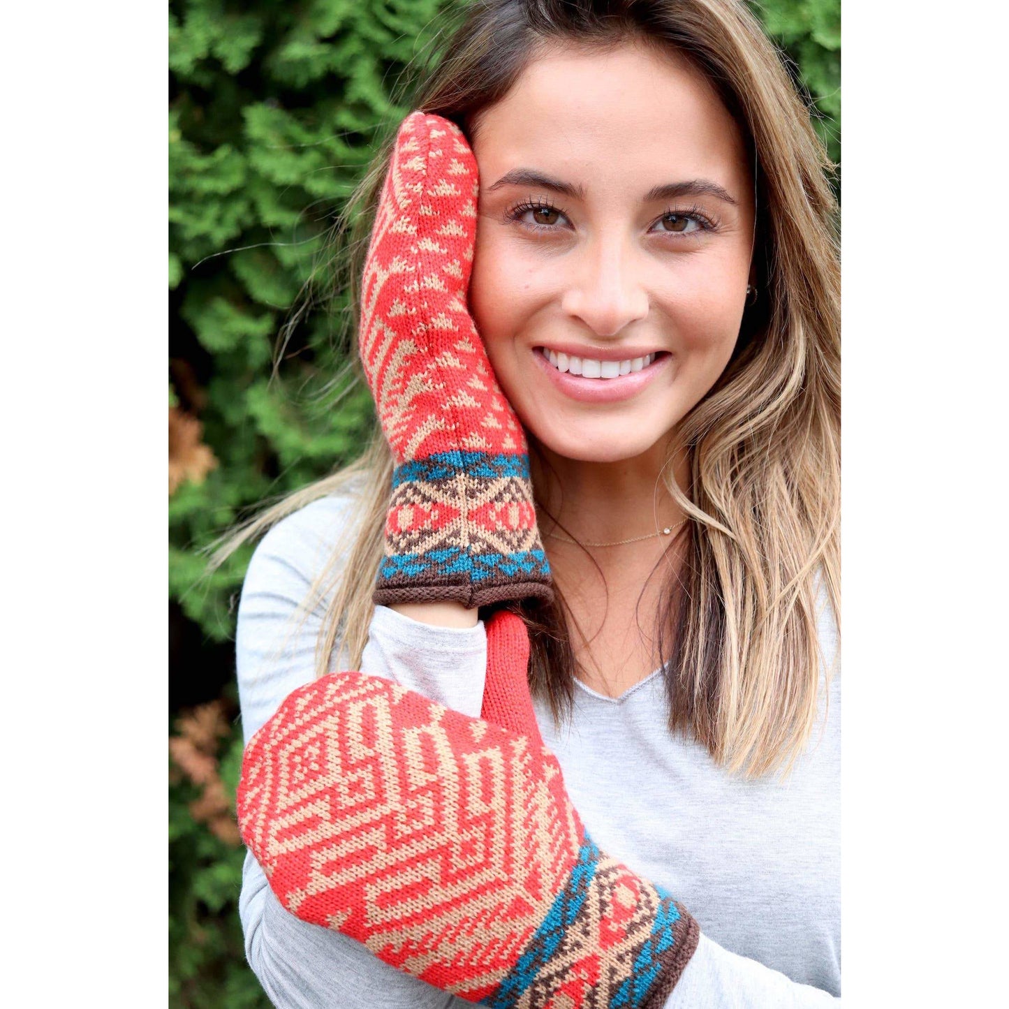 Aztec Multi Mittens - BFF Here