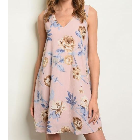 Floral V-Neck Dress - BFF Here