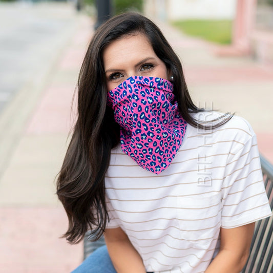 Hot Pink Leopard Neck Gaiter - BFF Here