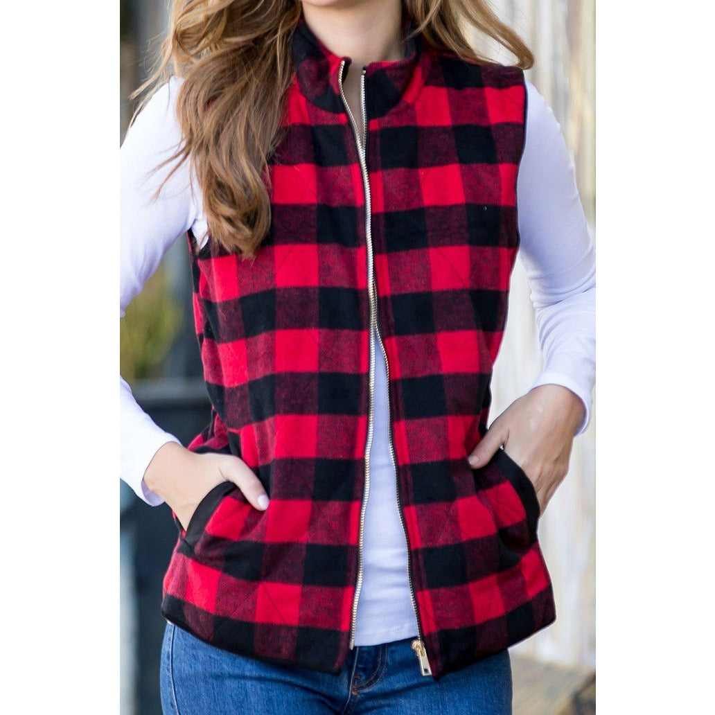 Quilted Vest Zipper Front - BFF Here