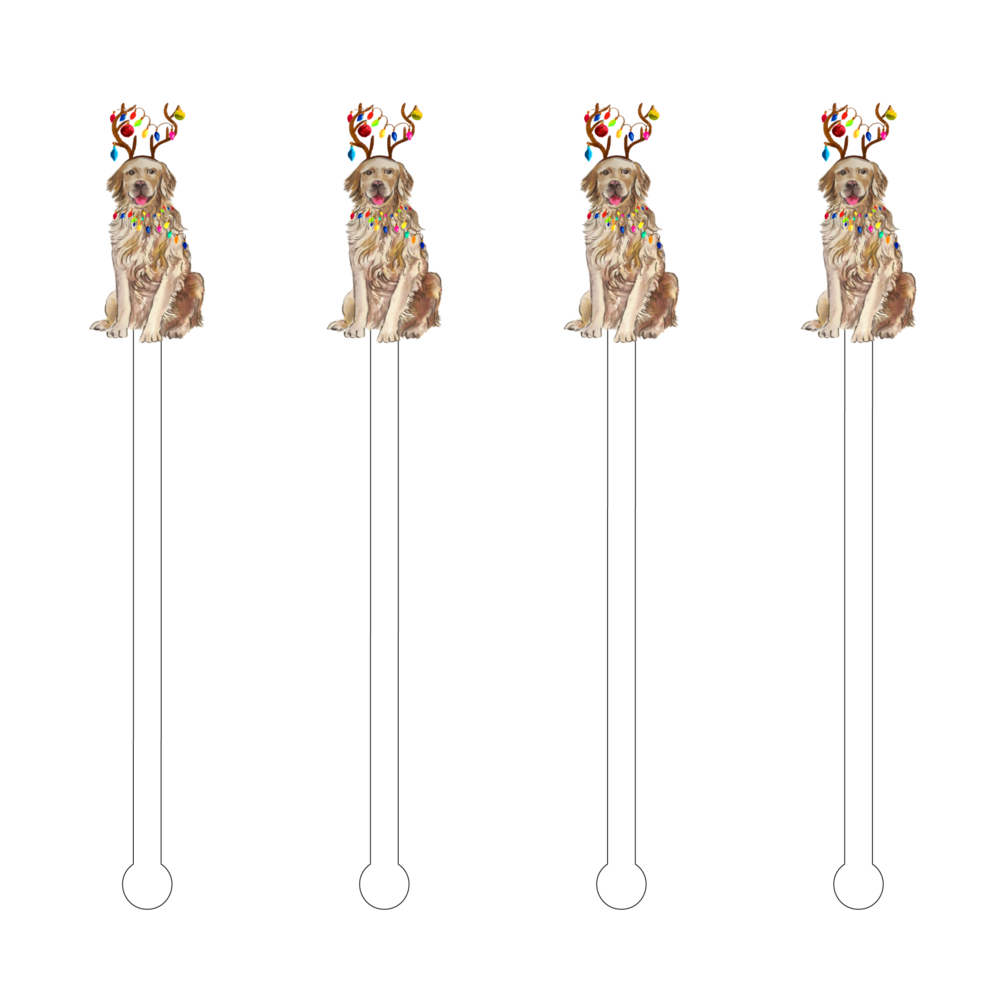 Holiday Dog Stir Sticks -- Choice of Breed - BFF Here