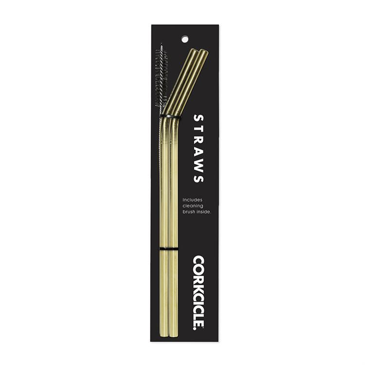 Gold Straw Set of 2 By Corkcicle - BFF Here