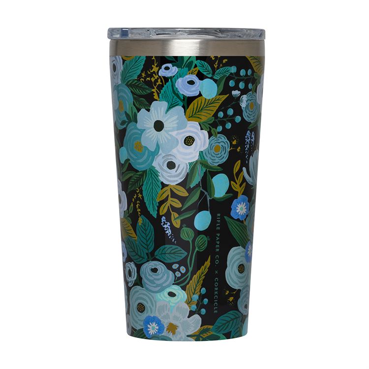 16oz Tumbler By Corkcicle -- Rifle Paper Garden Party Blue - BFF Here