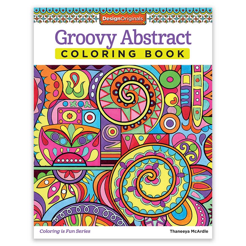 Groovy Abstract Coloring Book - BFF Here