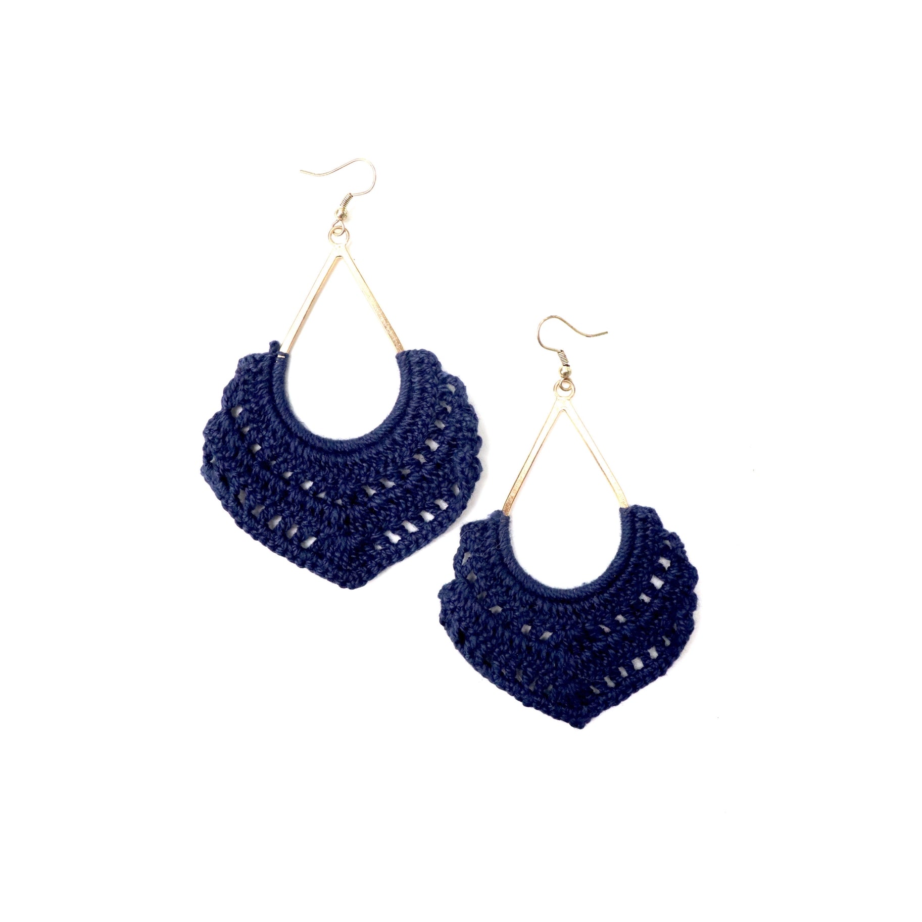 Crochet Dangle Earrings -- Choice of Color - BFF Here