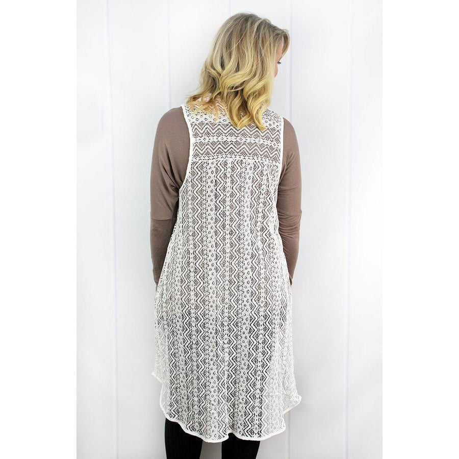 Summer Love Lace Vest -- Ivory - BFF Here