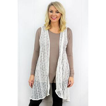 Summer Love Lace Vest -- Ivory - BFF Here