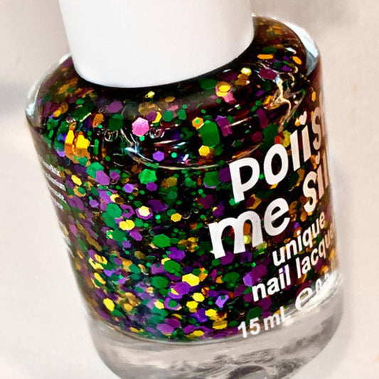 Mardi Gras Glitter Nail Polish - BFF Here