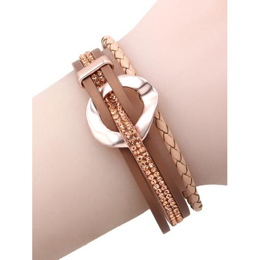 Irene Layered Bracelet -- Rose Gold - BFF Here