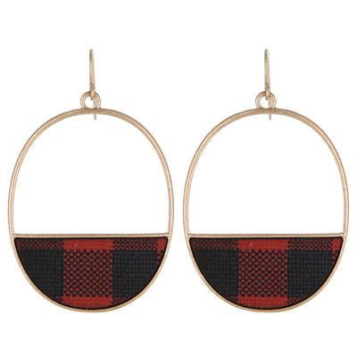 Buffalo Plaid Earrings - BFF Here