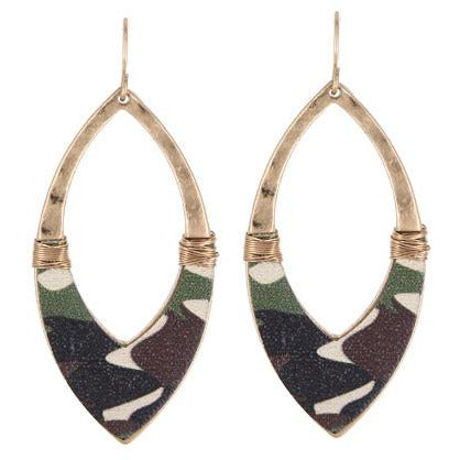 Open Marquee Camouflage Earrings - BFF Here