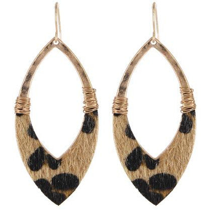 Open Marquee Leopard Print Earrings - BFF Here