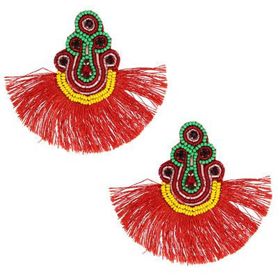 Beaded Tassel Earrings - BFF Here