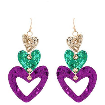 Heart 3 Tier Earring - BFF Here