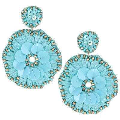 Deliah Seed Bead Flower Earring - BFF Here