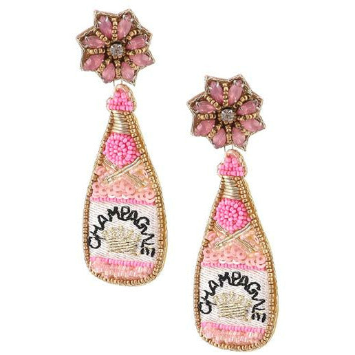 Champagne Flower Earrings -- Choice of Color - BFF Here