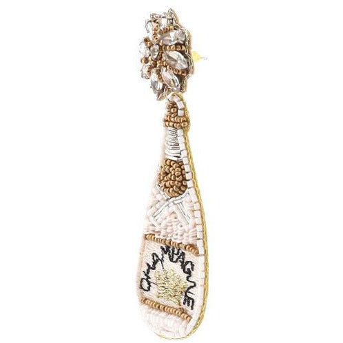Champagne Flower Earrings -- Choice of Color - BFF Here