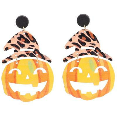 Witch Hat Pumpkin Earrings -- Choice of Style - BFF Here