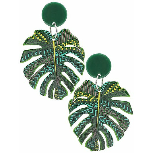 Palm Leaf Earrings - BFF Here