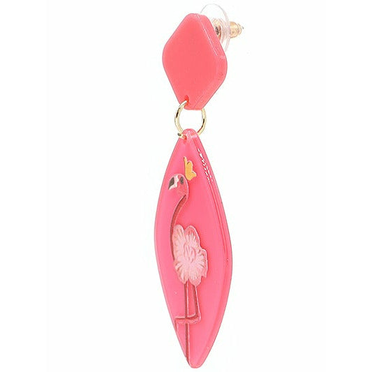 Queen Flamingo Earrings - BFF Here