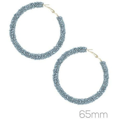 Mallory Hoop Earrings --Silver - BFF Here