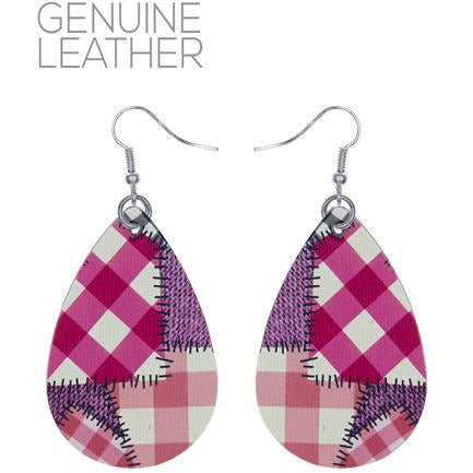 Pink Patchwork Earring - BFF Here