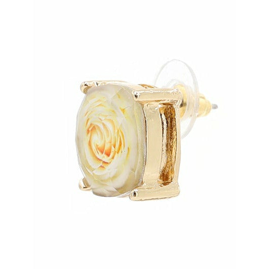 Rosebud Stud Earrings --Ivory - BFF Here
