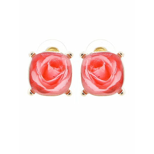 Rosebud Stud Earrings -- Light Pink - BFF Here