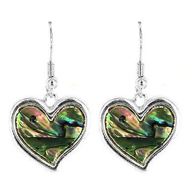 Abalone Heart Earrings - BFF Here