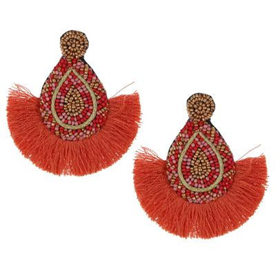 Kira Tassel & Seed Bead Earrings - BFF Here