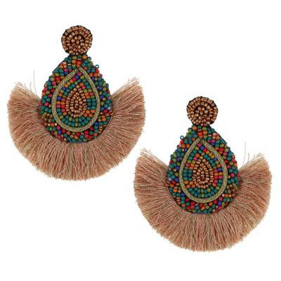 Kira Tassel & Seed Bead Earrings - BFF Here