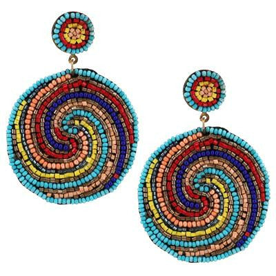 Sea Swirl Seed Bead Earrings - BFF Here