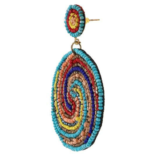 Sea Swirl Seed Bead Earrings - BFF Here