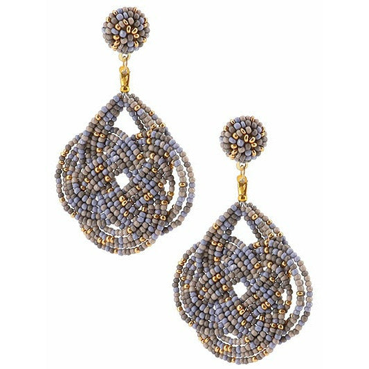 Geometric Knot Seed Bead Earrings - BFF Here