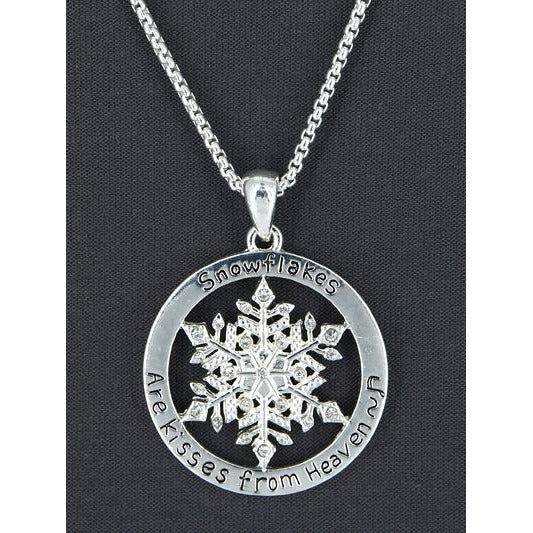 Snowflakes Are Kisses From Heaven Necklace - BFF Here